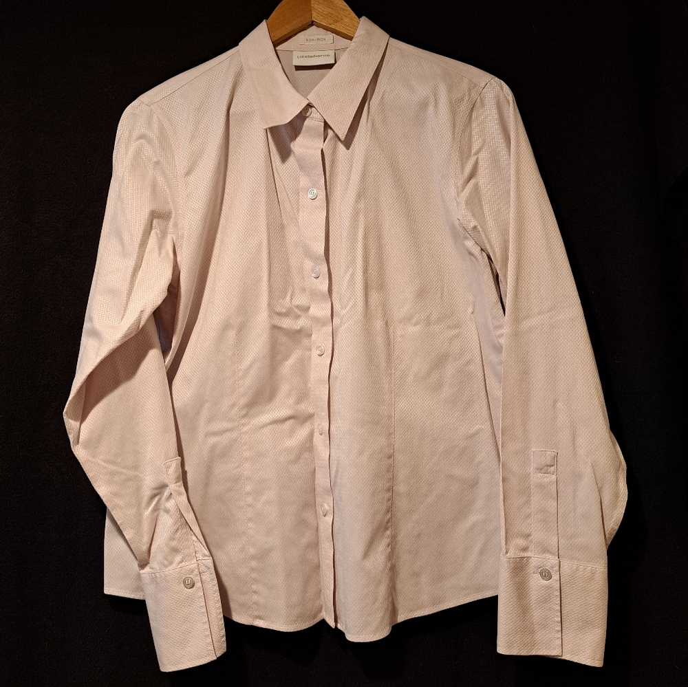 Liz Claiborne Women's 12 Wrinkle Free Long Sleeve Button Up Dress Shirt